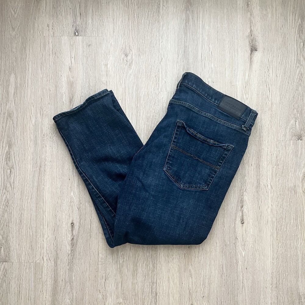 Lucky Brand 410 Athletic Slim Mens Jeans 40x30 Medium Wash 7M12408 Blue Denim